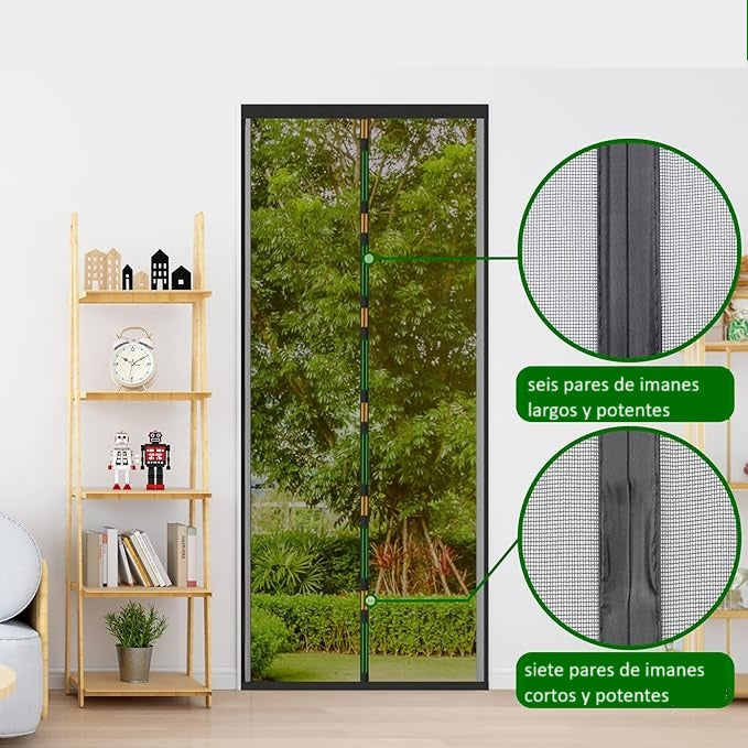 Cortina Mosquitera Magnética de Cierre Automático